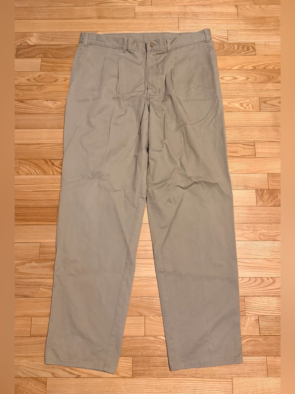 Denver Hayes Men's Tan Chinos - Pleated Front